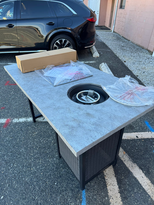 Hampton Bay Tucson 50,000 BTU Steel Propane Outdoor Fire Pit Table