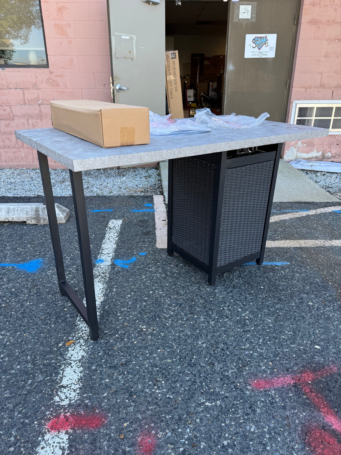 Hampton Bay Tucson 50,000 BTU Steel Propane Outdoor Fire Pit Table