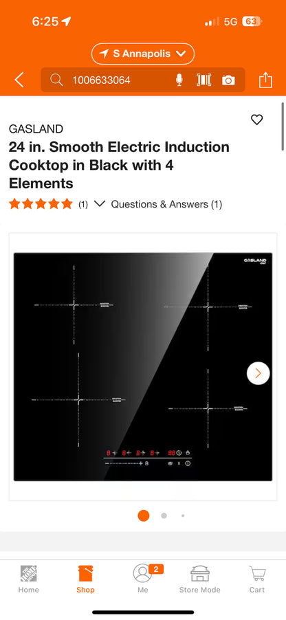 Gasland 24” 4 Element Smooth Electric Induction Cooktop