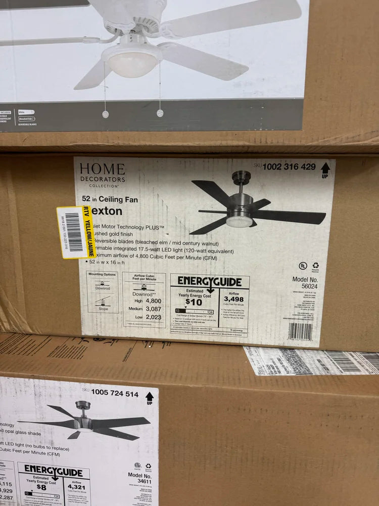 HDC Hexton 52” Integrated LED Indoor Ceiling Fan