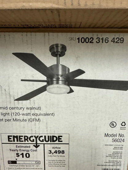 HDC Hexton 52” Integrated LED Indoor Ceiling Fan