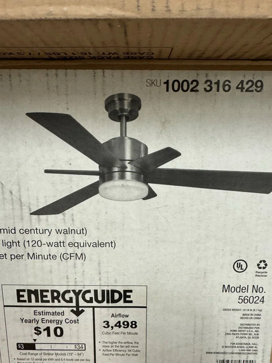 HDC Hexton 52” Integrated LED Indoor Ceiling Fan