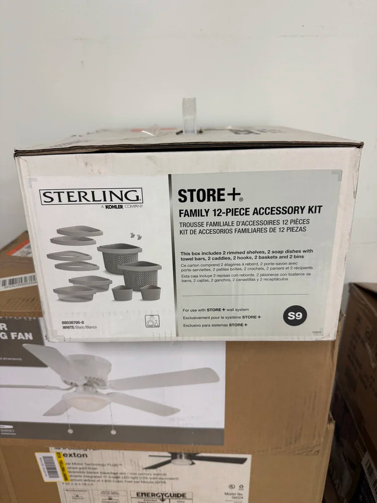 Sterling Store+ 12pc Wall Mounted Shower Caddy