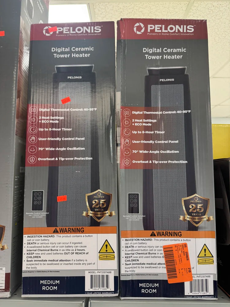 Pelonis 23” 1500W Digital Ceramic Tower Space Heater