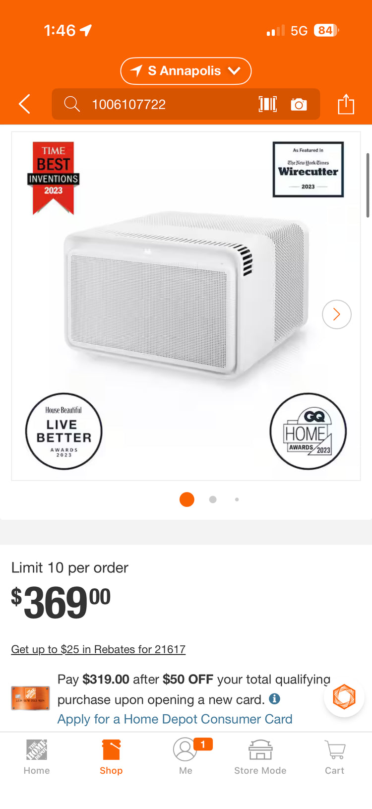 Windmill 8,000 BTU Quiet Smart Window Air Conditioner