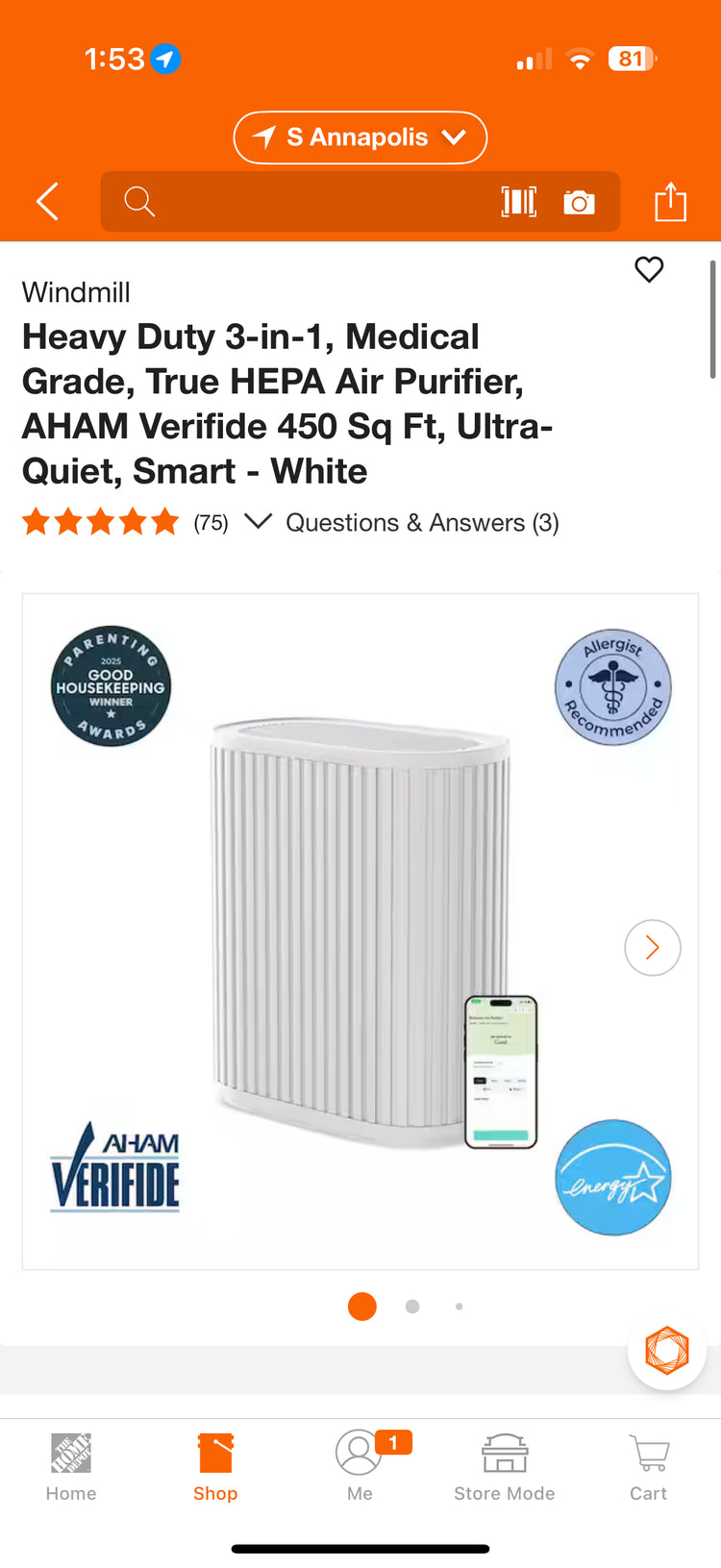 Windmill HD 3-in-1 Medical Grade HEPA Air Purifier