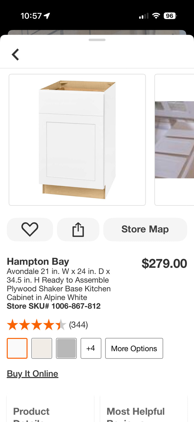 Hampton Bay Avondale White Ready to Assemble Kitchen Cabinets