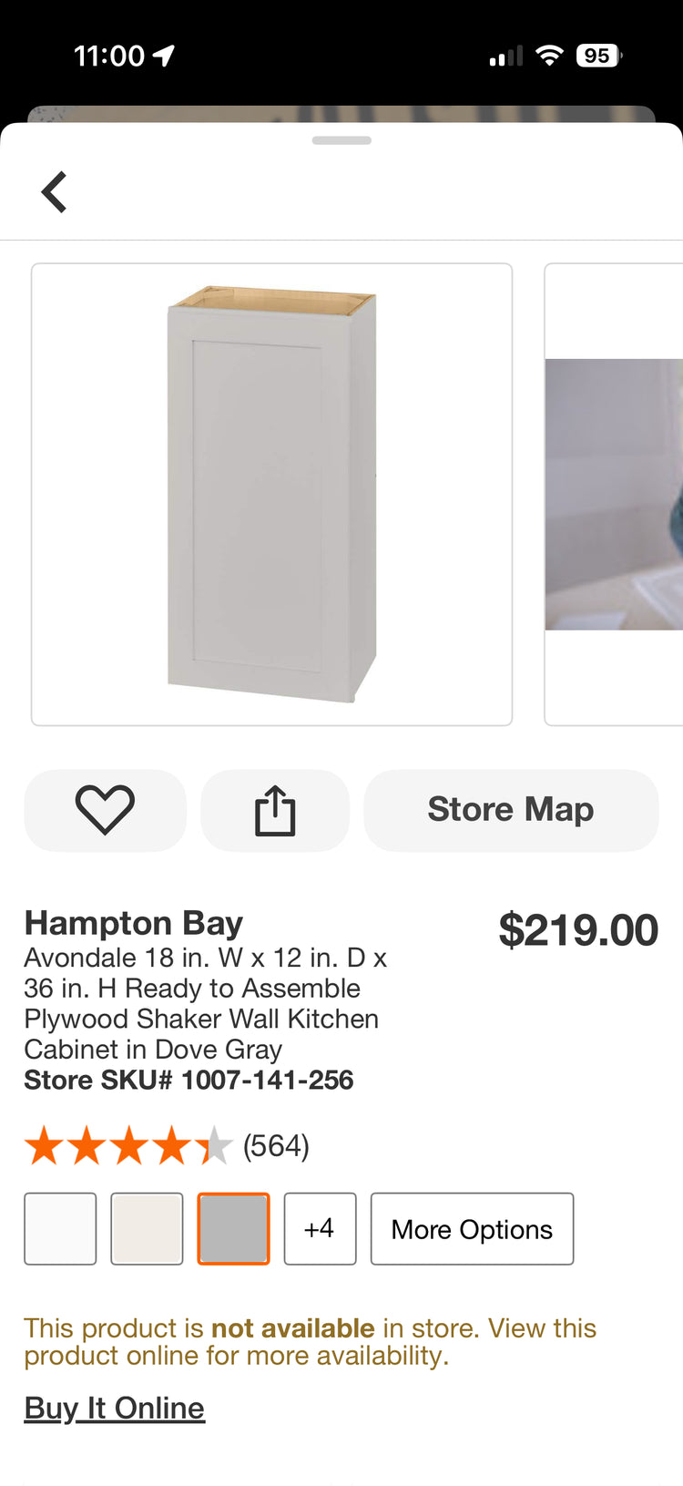 Hampton Bay Dove Gray Kitchen Cabinets