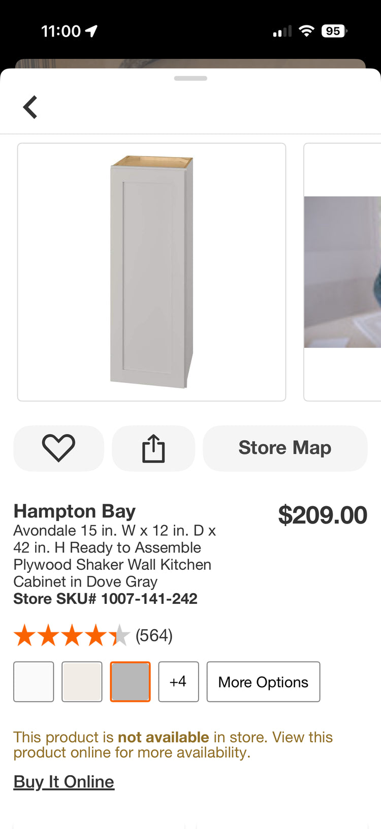Hampton Bay Dove Gray Kitchen Cabinets