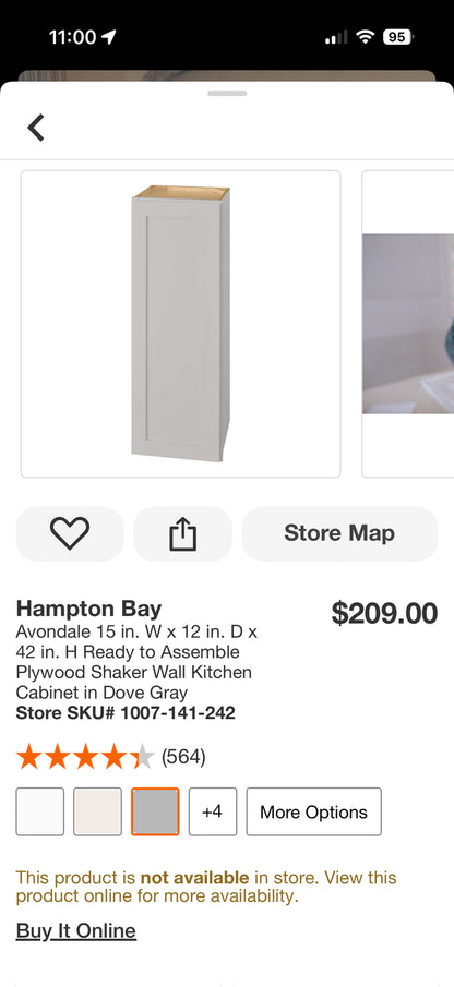 Hampton Bay Dove Gray Kitchen Cabinets