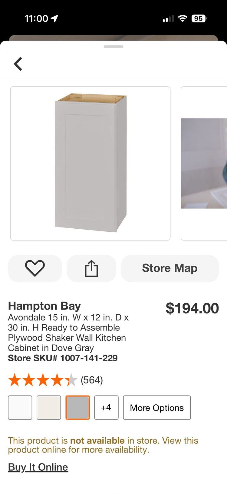 Hampton Bay Dove Gray Kitchen Cabinets