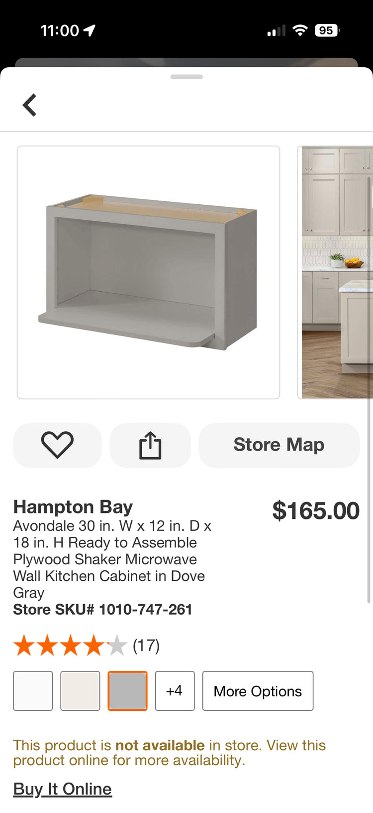 Hampton Bay Dove Gray Kitchen Cabinets