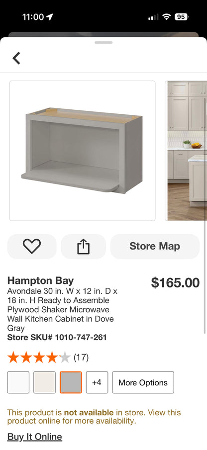 Hampton Bay Dove Gray Kitchen Cabinets