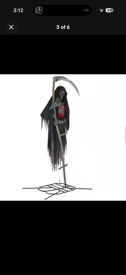 12ft Grave & Bones Giant-Sized Animated LED Levitating Reaper