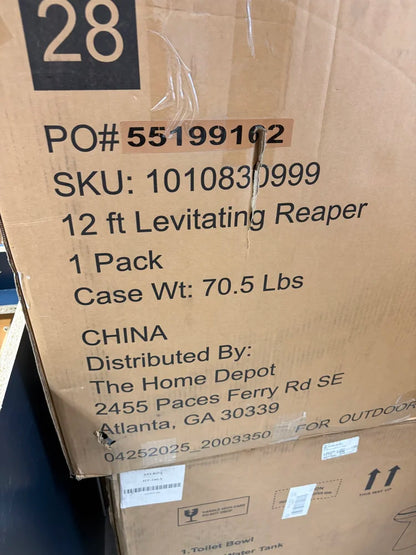 12ft Grave & Bones Giant-Sized Animated LED Levitating Reaper