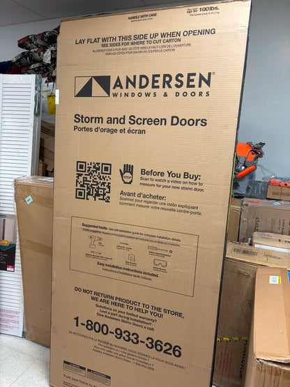 Anderson 3000 Series 36x80” White RH Retractable Storm Door