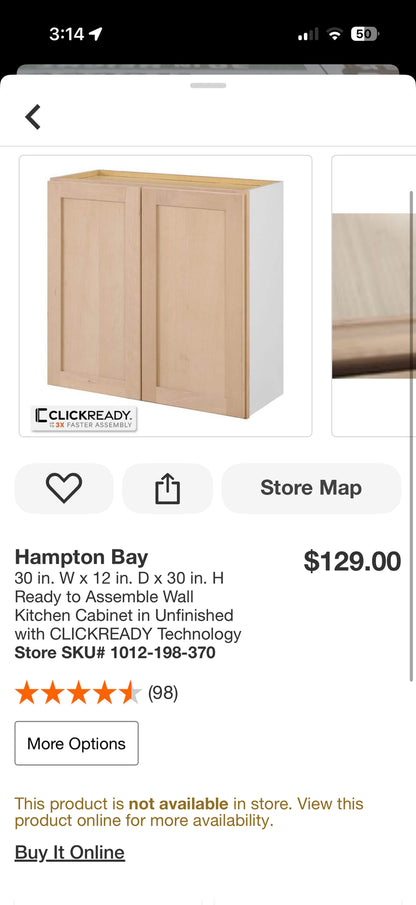 Hampton Bay Shaker Unfinished Kitchen Cabinets