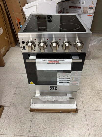 Forno Pallerano 20” 4-Burner Stainless Steel Electric Range