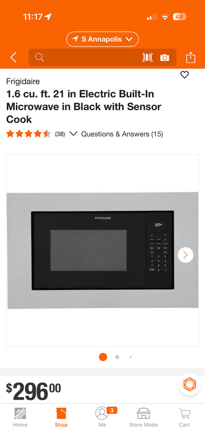 Frigidaire 21” Built-In Electric Microwave