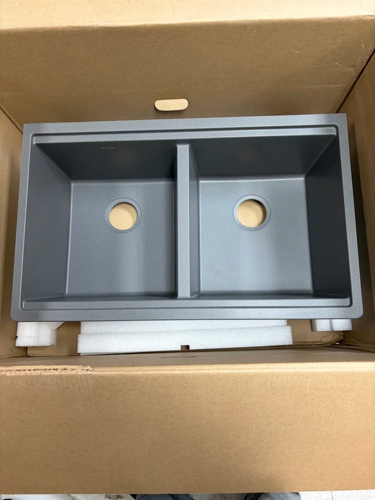 Elkay Classic Quartz/Graphite 33” Undermount Double Bowl Kitchen Sink