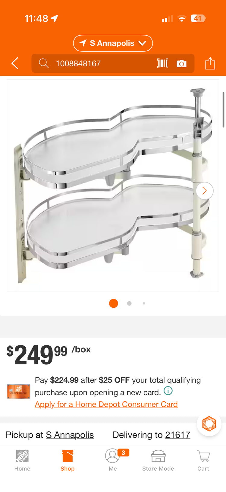 Vevor Swing Left Blind Corner Cabinet Pull Out Swing Tray