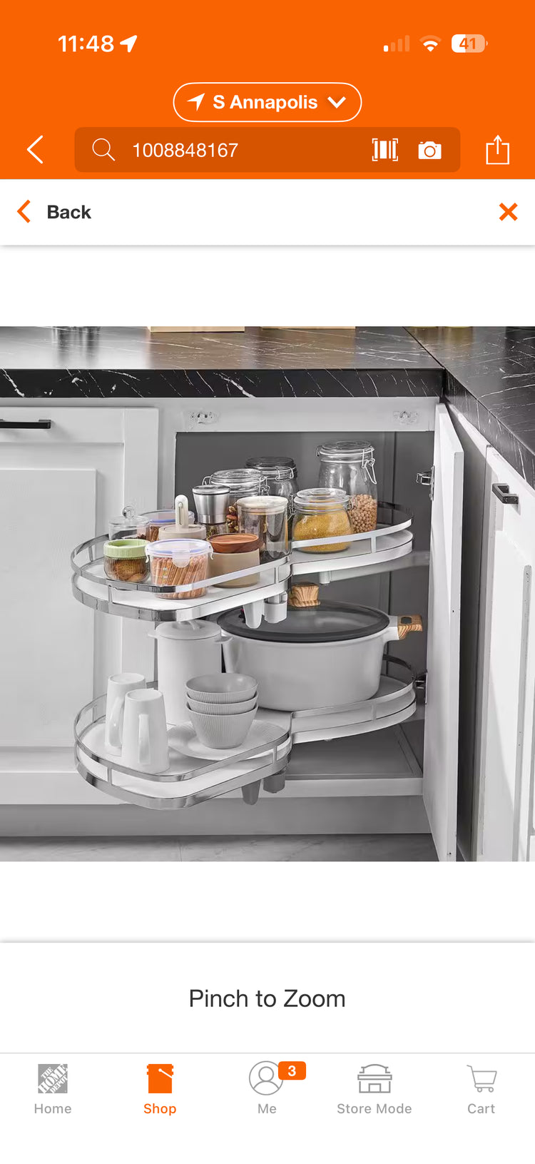 Vevor Swing Left Blind Corner Cabinet Pull Out Swing Tray