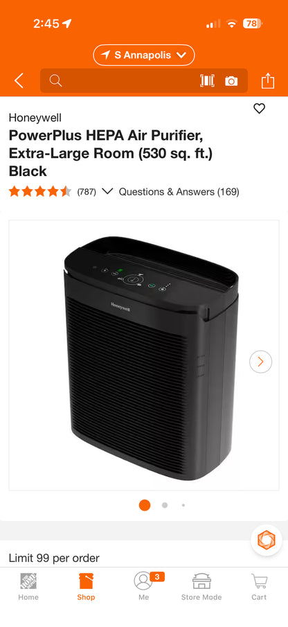 Honeywell PowerPlus HEPA Air Purifier