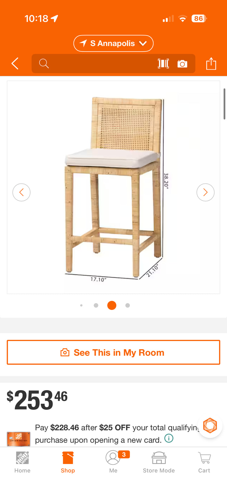 Bali & Pari Rattan Counter Height Bar Stools