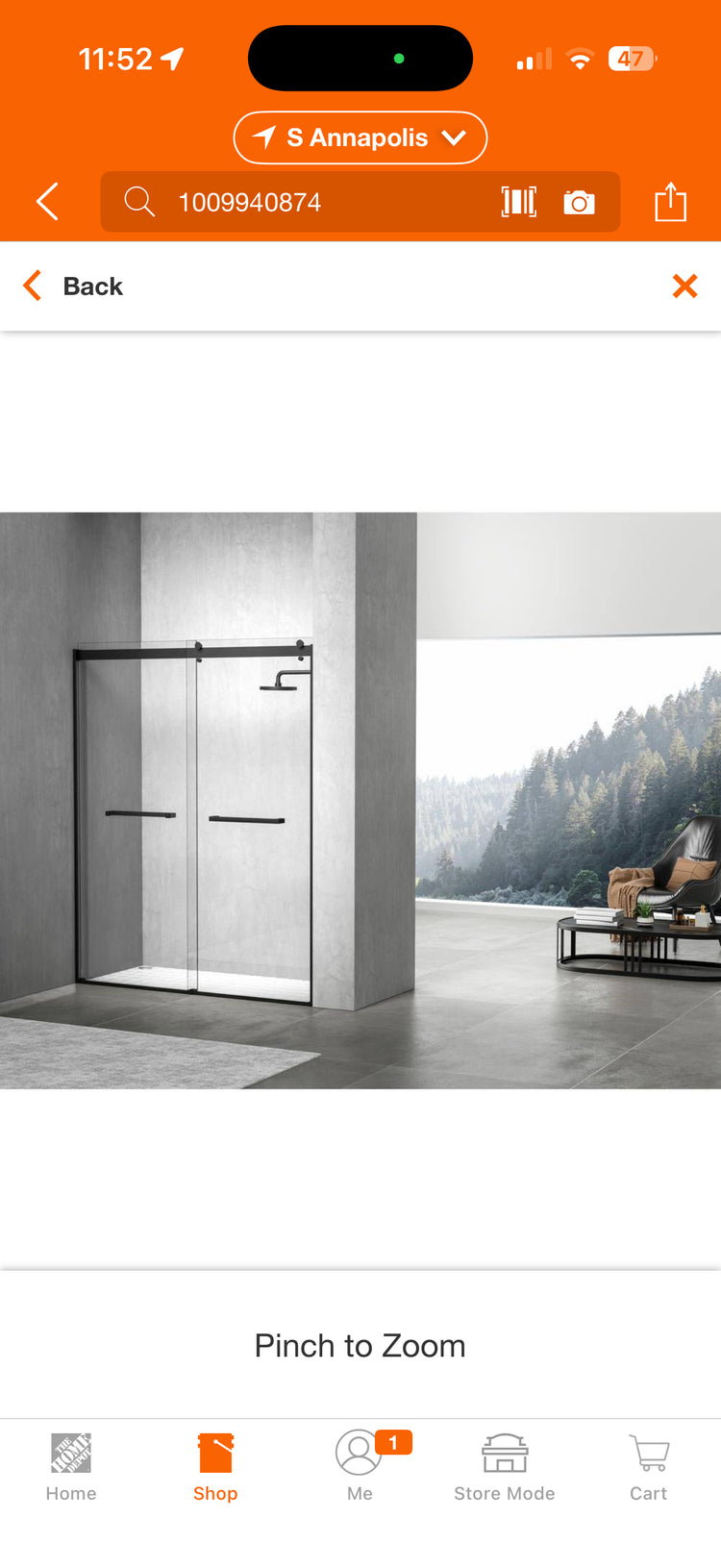 Simply Living 60x76” Frameless Sliding Shower Door Kit