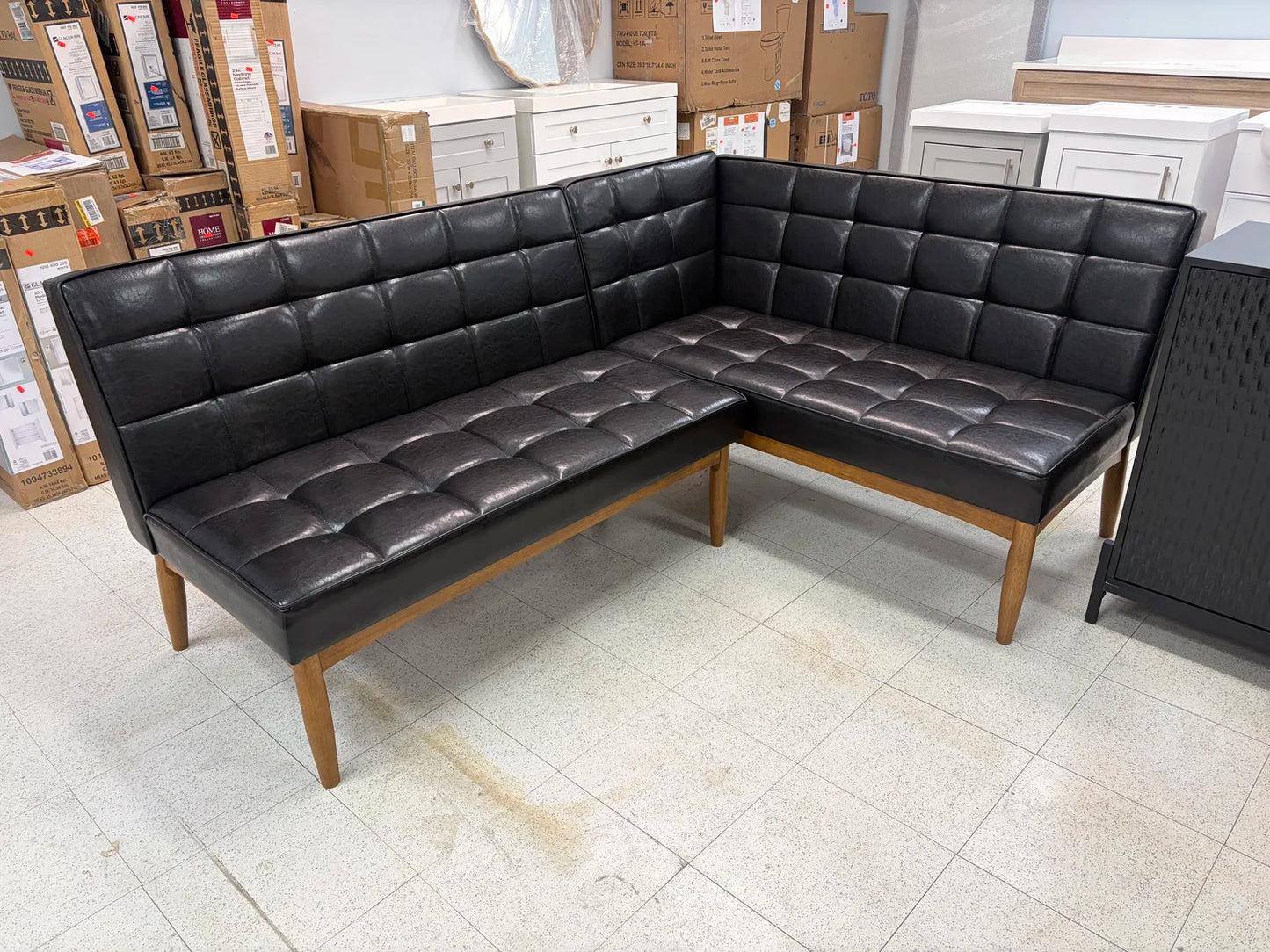 Baxton Studio Sanford Dining Sofa Bench