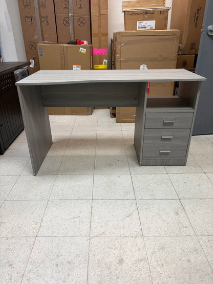 Techni Mobili 52” Gray 3-Drawer Computer Desk