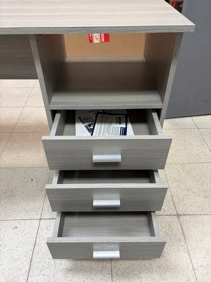 Techni Mobili 52” Gray 3-Drawer Computer Desk