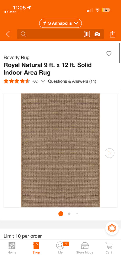 Beverly Rug Royal Natural 9x12ft Indoor Area Rug