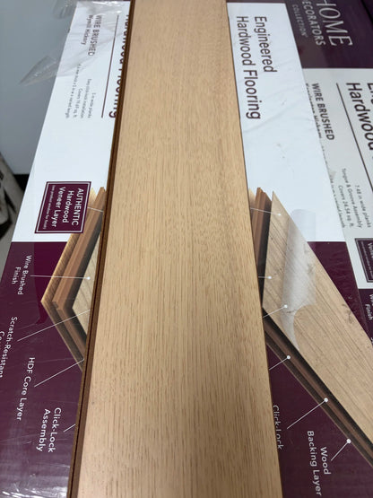 HDC Wymill Hickory Click-Lock Wire Brushed Engineered Hardwood Flooring