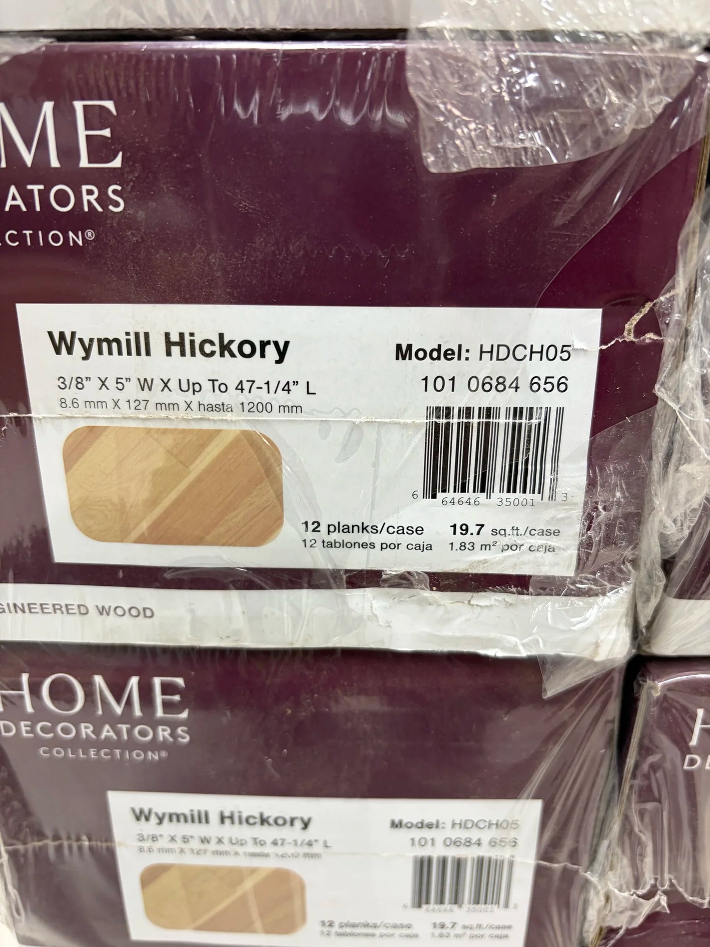HDC Wymill Hickory Click-Lock Wire Brushed Engineered Hardwood Flooring