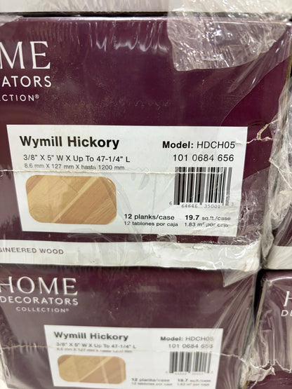 HDC Wymill Hickory Click-Lock Wire Brushed Engineered Hardwood Flooring