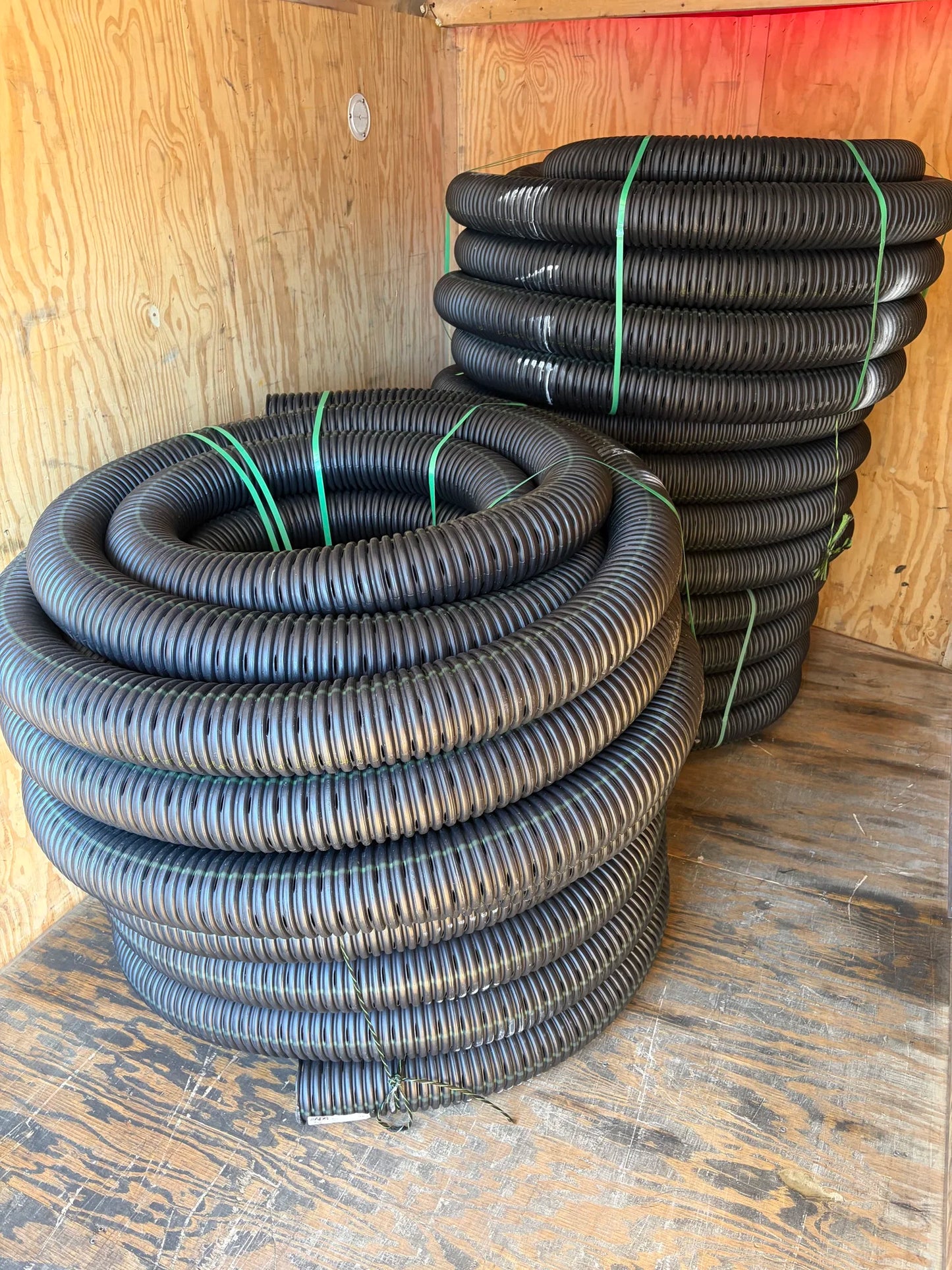 Advanced Drainage Systems 4” x 100ft Singlewall Solid Drain Pipe