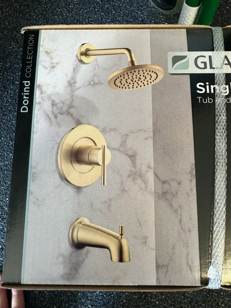 Glacier Bay Matte Gold 1-Spray Tub & Shower Faucet