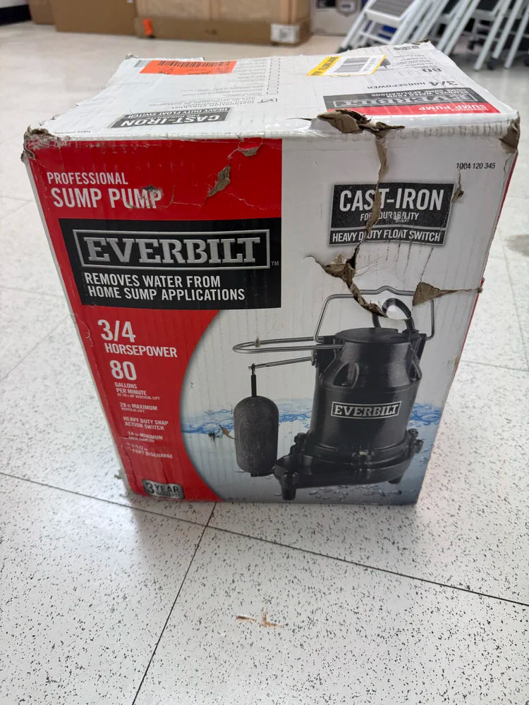 Everbilt 3/4 HP Pro Snap Action Submersible Sump Pump