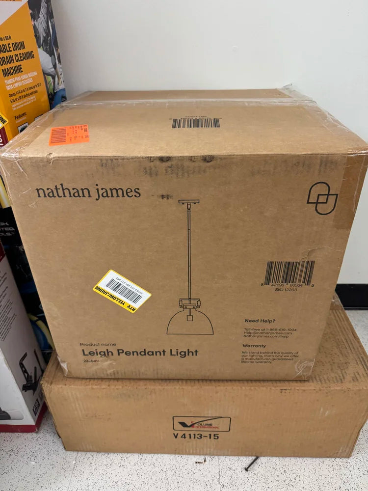 Nathan James Leigh Gold Indoor Ceiling Pendant Lighting Fixture